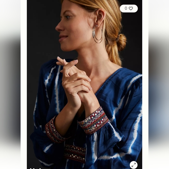 Verb by Pallavi Singhee Beaded Tie Dye Mini Dress - Picture 2 of 10